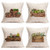 Royalours Throw Pillow Covers Tropical Succulent Plant Cotton Linen Pillow Cover Decorative Home Pillow Case Summer Leaves Green Theme Cushion Cover Set of 4 Decor Sofa Couch 18x18 Inch DR-TS