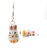 Ceramic Bunny Dangle Earrings for Easter with Silver Toned Ear Wires