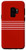 Galaxy S9 Minimal Thin White Lines 70s Style Retro Stripes on Red Case
