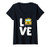 Womens Love School Bus Driver Schoolbus Funny Busdriver V-Neck T-Shirt