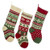 Kurt Adler Heavy Knit Snowflake and Chrismas Tree Stocking - 3 Assorted