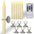 Flameless Taper Candles Flickering with Remote Battery Operated Led Warm 3D Wick Light Window Candles Pack of 6 Christmas Home Wedding Decor 0.78x8.2