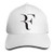 CUICAN Men Women Baseball Cap Print Roger Federer Classic Rock Hat Adjustable White