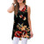 Akihoo Women Summer Sleeveless V-Neck T Shirt Tunic Tops Blouse Flower XL