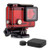 SOONSUN Standard Protective Waterproof Dive Housing Case for GoPro Hero 4, 3+, 3, Hero3, Hero4 Camera - up to 40 Meters (131 Feet) Underwater -Transparent Red