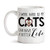 I Work Hard So My Cats Can Have a Better Life Ceramic Coffee Mug Cat Mom Cat Dad Design