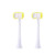 Triple Bristle Kids Sonic Toothbrush Heads Compatible with Cellena U31 Rechargeable Electric Toothbrushes Unique 3 Brush Head Design Dupont Nylon Soft Bristles -2 Pack - Yellow-