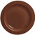 amscan Chocolate Round Premium Plastic Plates 7 1/2 inch Brown
