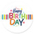 Big Dot of Happiness Cheerful Happy Birthday - Colorful Birthday Party Circle Sticker Labels - 24 Count