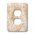 3dRose LLC lsp_101050_6 Picture of Mystic Fawn N White Marble 2 Plug Outlet Cover