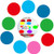 10 Pieces Colorful Dry Erase Circles Removable Vinyl Dot Wall Decal Dry Erase Stickers for Classroom Tables Drills and Training School Teaching Progress -11.8 inch-