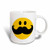 3dRose Yellow Smiley Face with Big Black Mustache-Funny Moustache Magic Transforming Mug, 11-Ounce