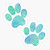 Leyland Designs Paw Prints Watercolor Sticker Outdoor Rated Vinyl Sticker Decal for Windows Bumpers Laptops or Crafts 5 inch