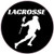 U.S. Custom Stickers Lacrosse Player Black Circle Sticker 5 inch