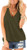 Hount Womens Summer Tank Tops Wrap Loose Fit V Neck Casual Loose Tank Tops-Army GreenXL-