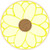 U.S. Custom Stickers Daisy Flower Circle Sticker 5 inch