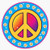 Leyland Designs Peace Symbol - Hippie Style Sticker Outdoor Rated Vinyl Sticker Decal for Windows Bumpers Laptops or Crafts 5 inch