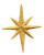 Small - Nativity Star - Yellow - Iron on Applique/Embroidered Patch