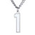 U7 Boys Necklace Stainless Steel Sport Chain Men Pendant Inspirational Baseball Basketball Jersey Number Necklaces Number 1 U7 Boys Necklace Stainless Steel Sport Chain Men Pendant Inspirational Baseball Basketball Jersey Number Necklaces Number 1