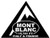 JR Studio 3x4 inch Triangle Shaped Mont Blanc Sticker -Climbed Feet Climb Italy France- Vinyl Decal Sticker Car Waterproof Car Decal Bumper Sticker