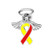 Fundraising For A Cause - Coronavirus Disease -COVID-19- Awareness Angel Ribbon Pins  Bulk Red  and  Yellow Ribbon Pins for Coronavirus Pandemic Awareness Fundraising and Gift-Giving -2 Pins-