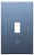 Switch Plate Single Toggle - Water Stone Concentric Circle Blue Background