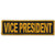 Vice President Patch 3.5 Inch Yellow - 3.5x1 inch. Embroidered Iron on Patch