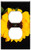 Switch Plate Outlet Cover - Sunflower Yellow Black Background Flower