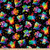 Timeless Treasures Rainbow Unicorn Cats Black Quilt Fabric