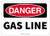 OSHA Danger Safety Sign Gas LINE