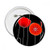 Abstract Red Circle Flowers Line Art Corn Round Pins Badge Button Emblem Accessory Decoration 5pcs