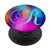 R Teal Triangles Polygon Geometric Initial Monogram Letter PopSockets Grip and Stand for Phones and Tablets