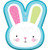 Easter Bunny Shaped Paper Plates 10.5 inch - 8 Pcs.