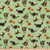 Andover Meow Meadow Cats Green Quilt Fabric -0664335-