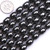 GEM-Inside Genuine Black Hematite Non-Magnetic Gemstone Loose Beads 8X12mm Olivary Beads for Jewelry Making Beads Strand 15 Inches