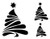 CHRISTMAS TREE 3 Sizes Paintbrush Stroke 8.5 inch x 11 inch Stencil 20 Mil Plastic Sheet NEW S205