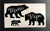 Mama Bear Papa Bear Baby Bear Iron on Heat Transfer Stencils for Shirts Clothes Set -Black-