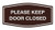 Signs ByLITA Fancy Please Keep Door Closed Sign -Dark Brown- - Medium