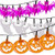Set of 3 Halloween String Lights Battery Operated 30 LED 12Ft Each Halloween Lights of Orange Pumpkins Purple Bats and White Ghosts for Outdoor  and  Indoor Halloween Party Decorations Set of 3 Halloween String Lights Battery Operated 30 LED 12Ft Each Halloween Lights of Orange Pumpkins Purple Bats and White Ghosts for Outdoor  and  Indoor Halloween Party Decorations