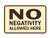 Signs ByLITA Classic Framed No Negativity Allowed Here Sign -Ivory/Dark Brown- - Medium