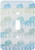 3dRose lsp_152076_1 Aqua Mom & Baby Elephants Animals Single Toggle Switch