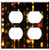 Double Duplex Outlet Wall Plate Cover - Chains Circles Glow Abstract Background