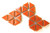 100 Orange Pcs 15mm Triangle Ceramic High Gloss Mosaic Border Tiles Mosaic Making Supplies