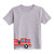 Instant Message Firetruck Side Hit - Toddler Short Sleeve Tee Athletic Heather