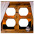 Double Duplex Outlet Wall Plate Cover - Architecture Window Nature Outlook Curtain