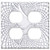 Double Duplex Outlet Wall Plate Cover - Points Circle Dove Harmony Pattern Structure