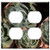Double Duplex Outlet Wall Plate Cover - Succulent Green Pink Rosettes Circles Pattern