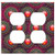Double Duplex Outlet Wall Plate Cover - Abstract Circle Gem Pattern Background Shine 1