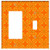 Rocker/GFCI Toggle Combination Wall Plate Cover - Wallpaper Orange Seamless Circle
