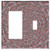 Rocker/GFCI Toggle Combination Wall Plate Cover - Stones Patch Circle Arches Pattern Structure 2